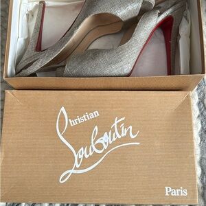 Christian Louboutin Glittering Silver Heels